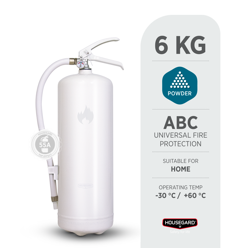 Brandsläckare Design, 55A, 6 kg - vit SE+DK