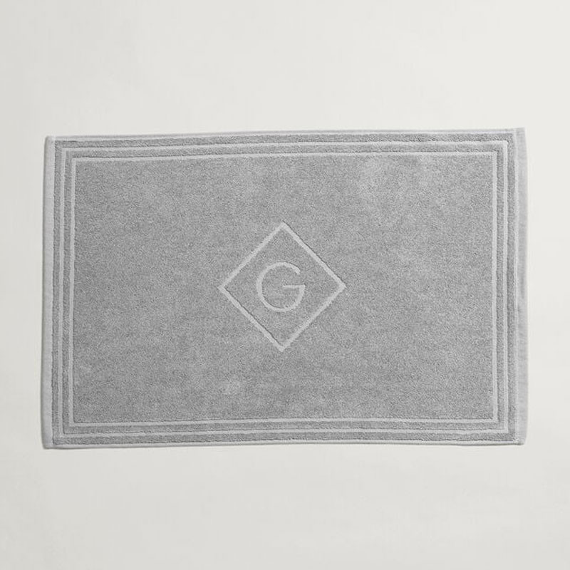 Organic Cotton G Shower mat 50x80, Heather Grey